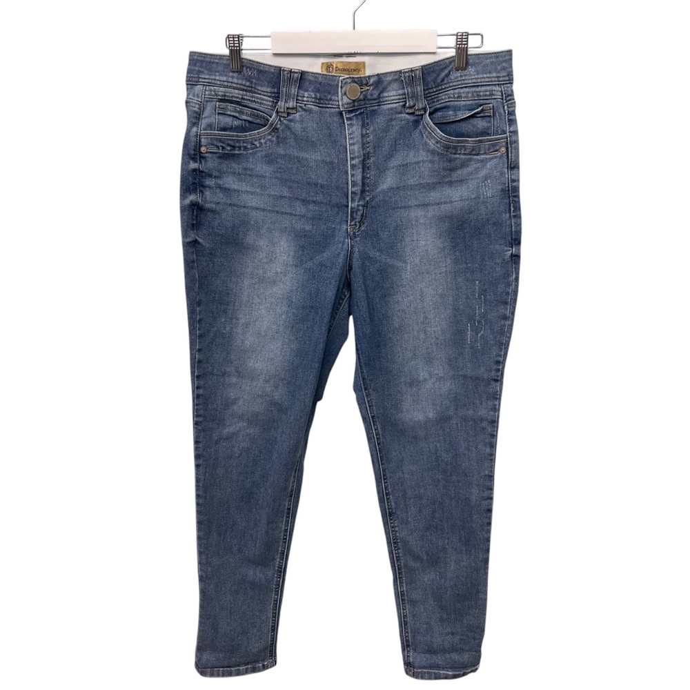 Democracy High Rise Blue Jeans with AB technology comfortable, stretch Size 16